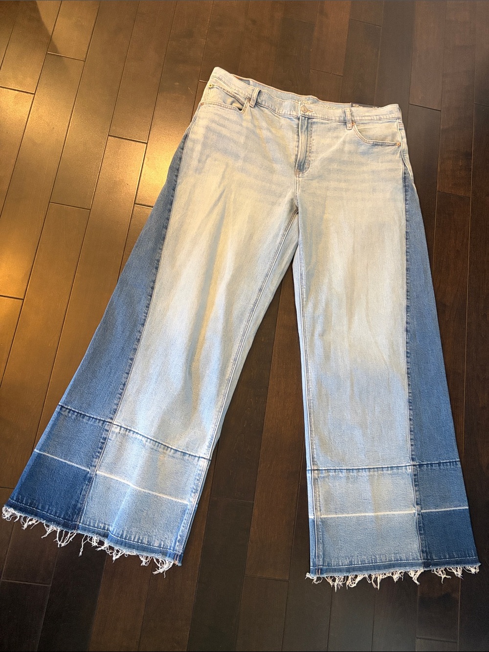 AE Dreamy Drape Low Rise Baggy Ultra Wide Jeans